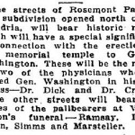 Rosemont Street Names Excerpt