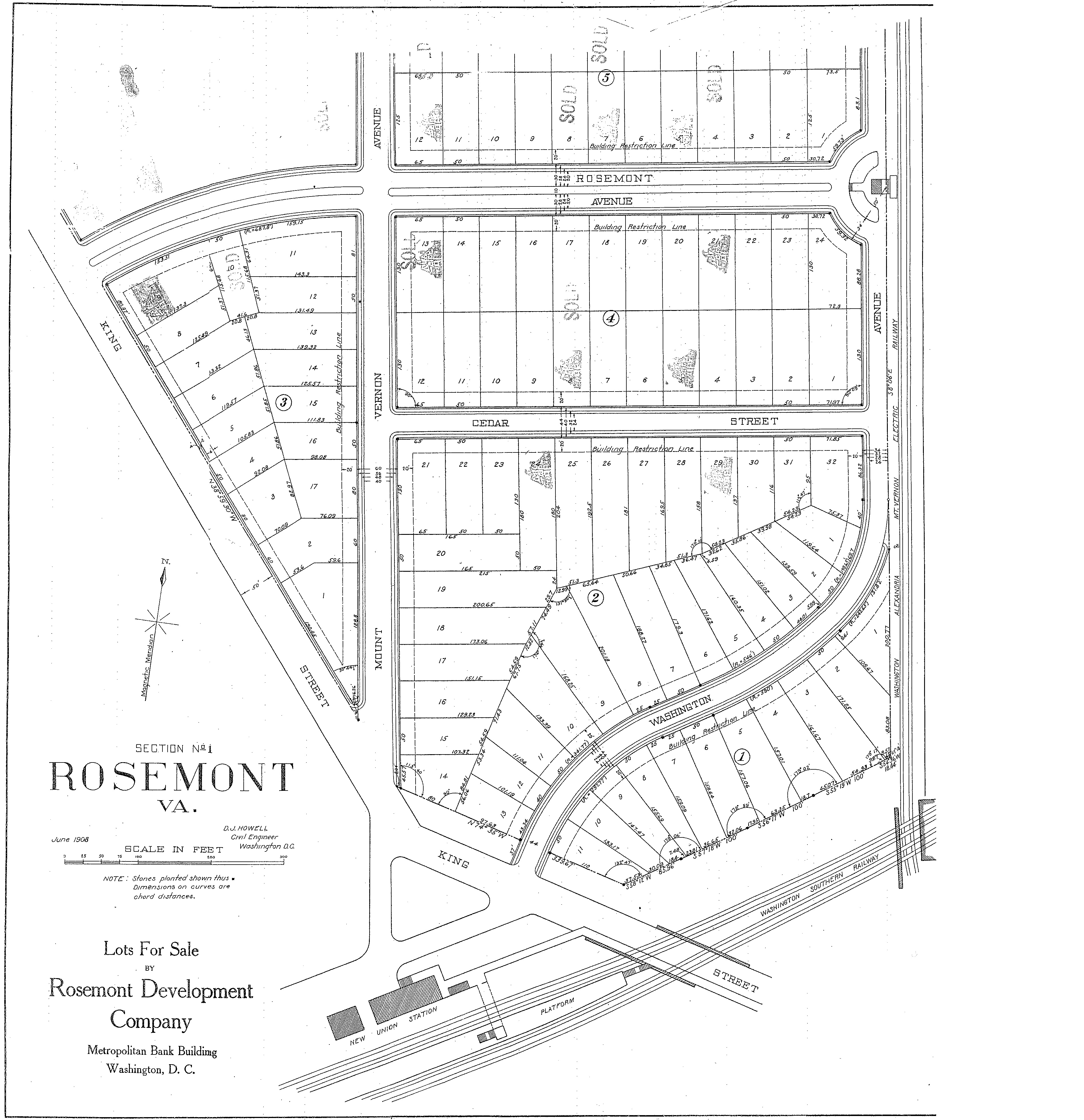 Rosemont Map - 1908