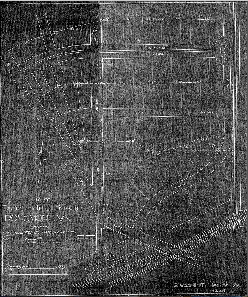 Rosemont Electric Map, 1909