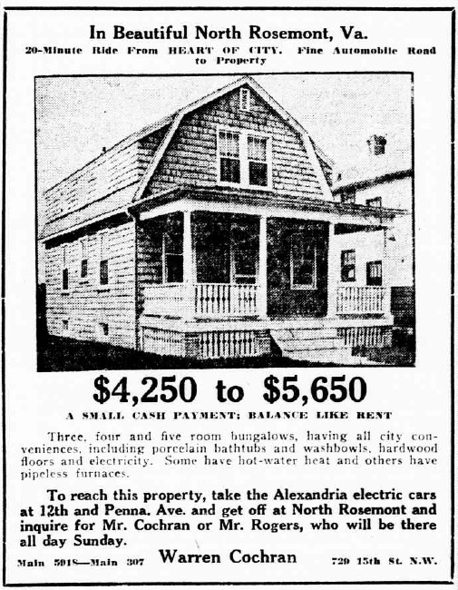 Washington Star Ad - April 30, 1921