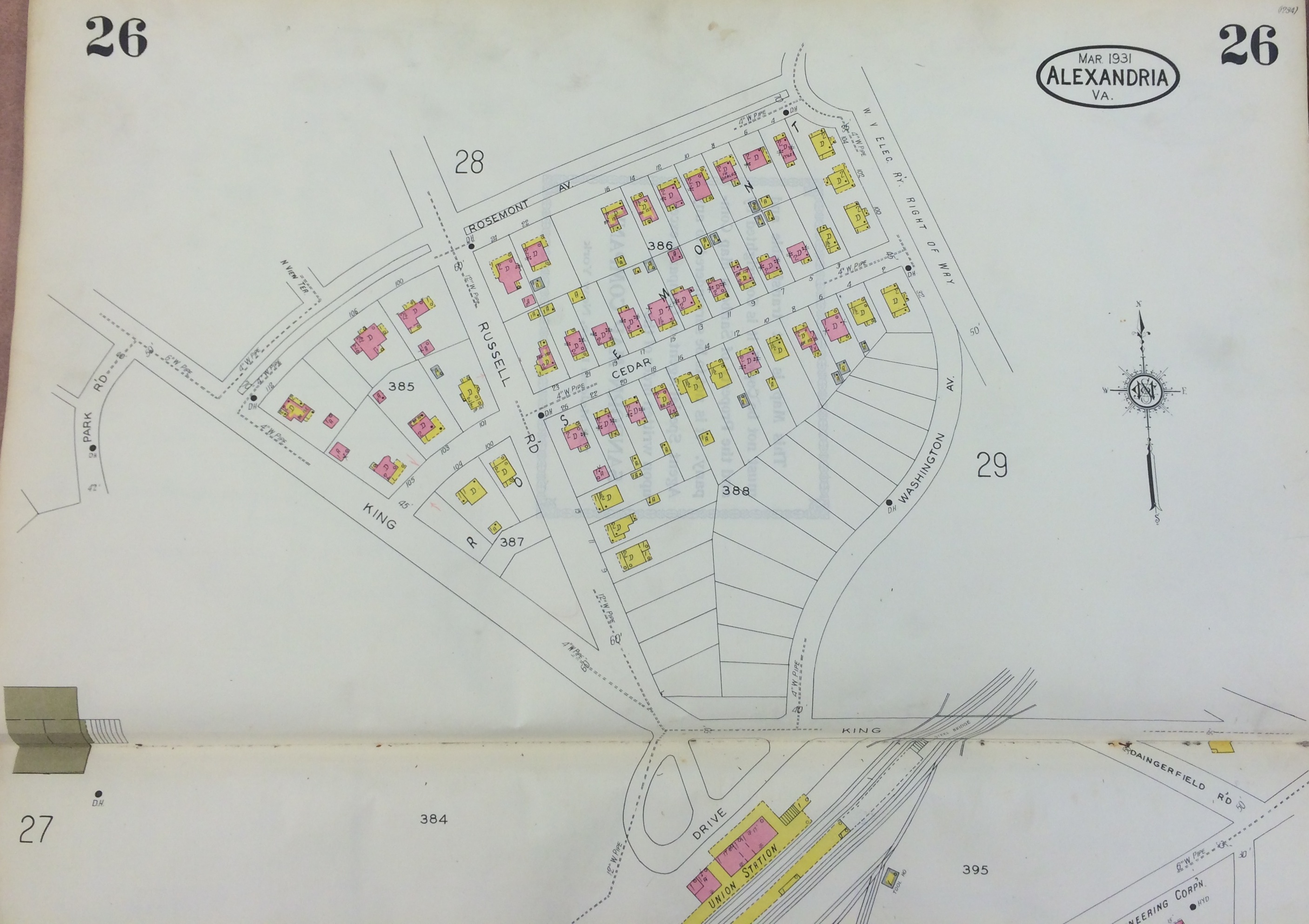 1931 Sanborn Fire Insurance Map 26 Excerpt