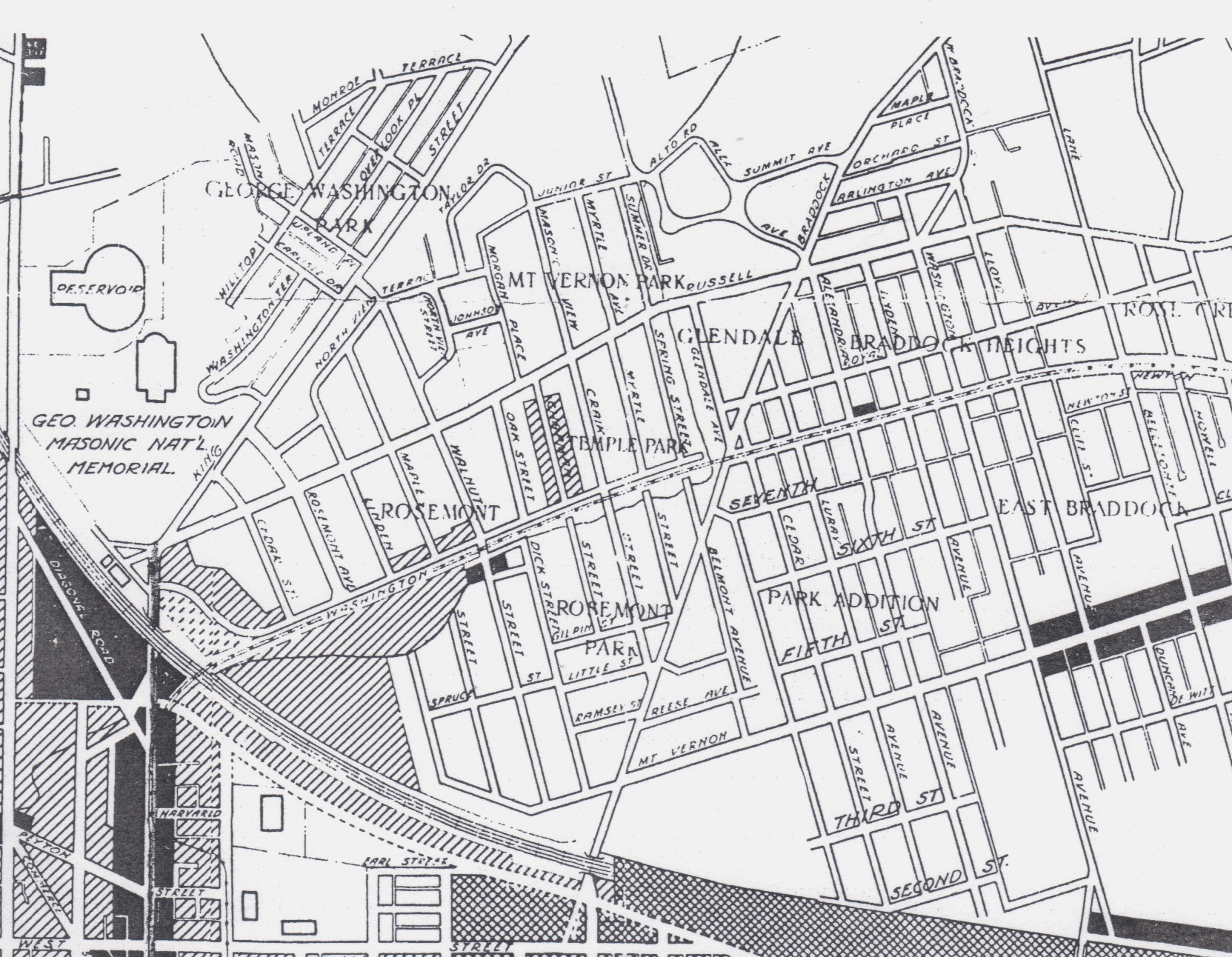 Alexandria Zoning Map Excerpt - 1931