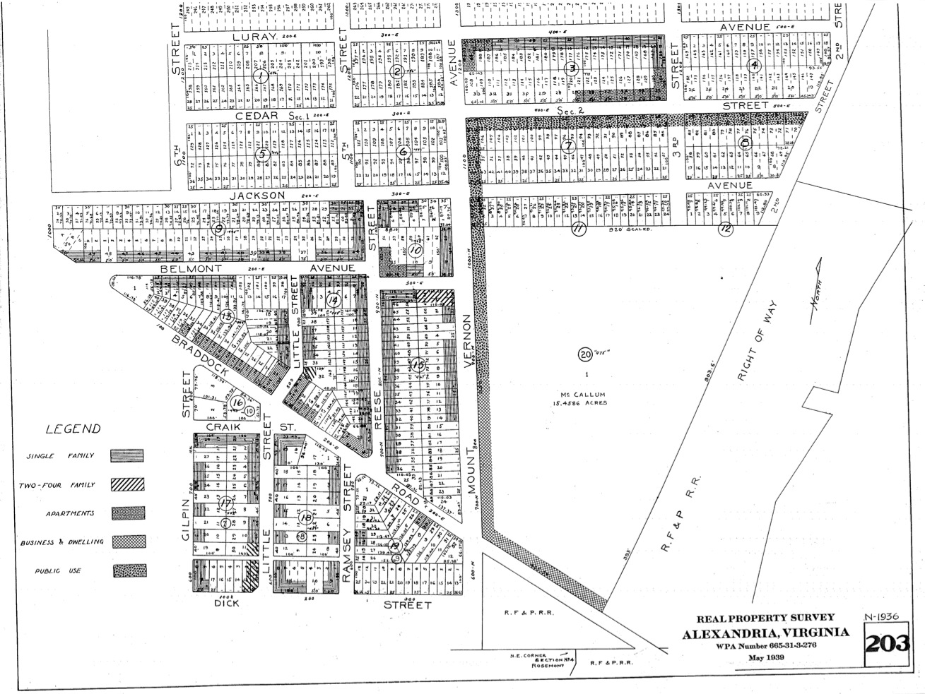 1939 Real Property Survey - Map 203