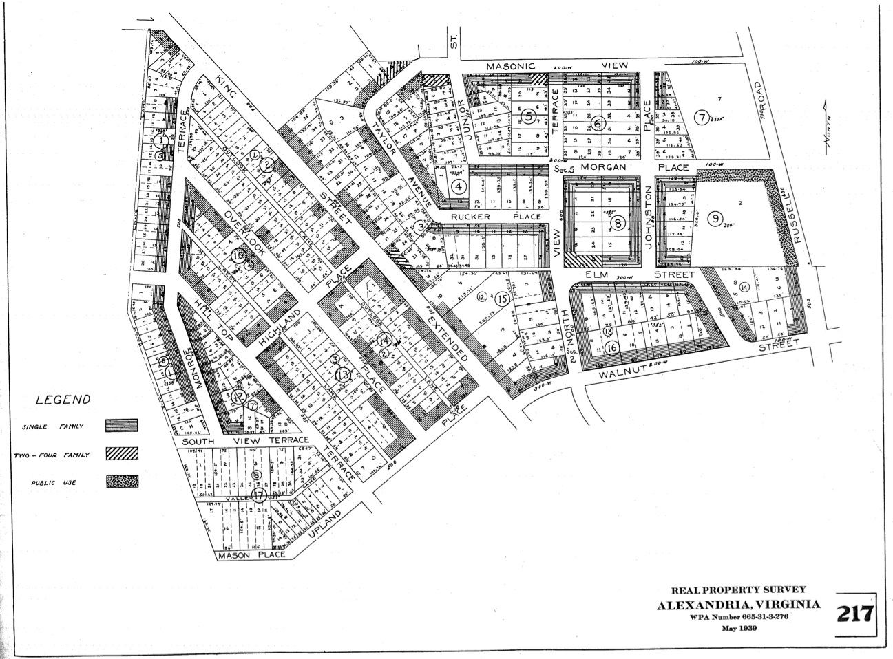 1939 Real Property Survey - Map 217