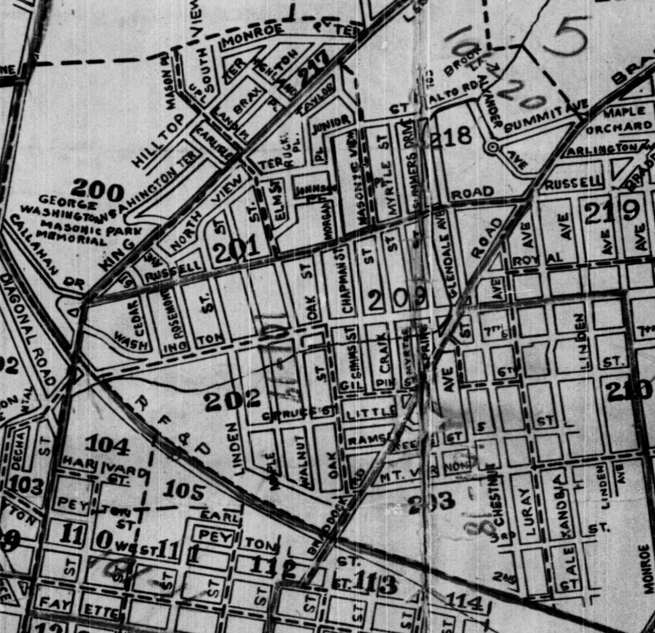 1940 Census District Map Excerpt