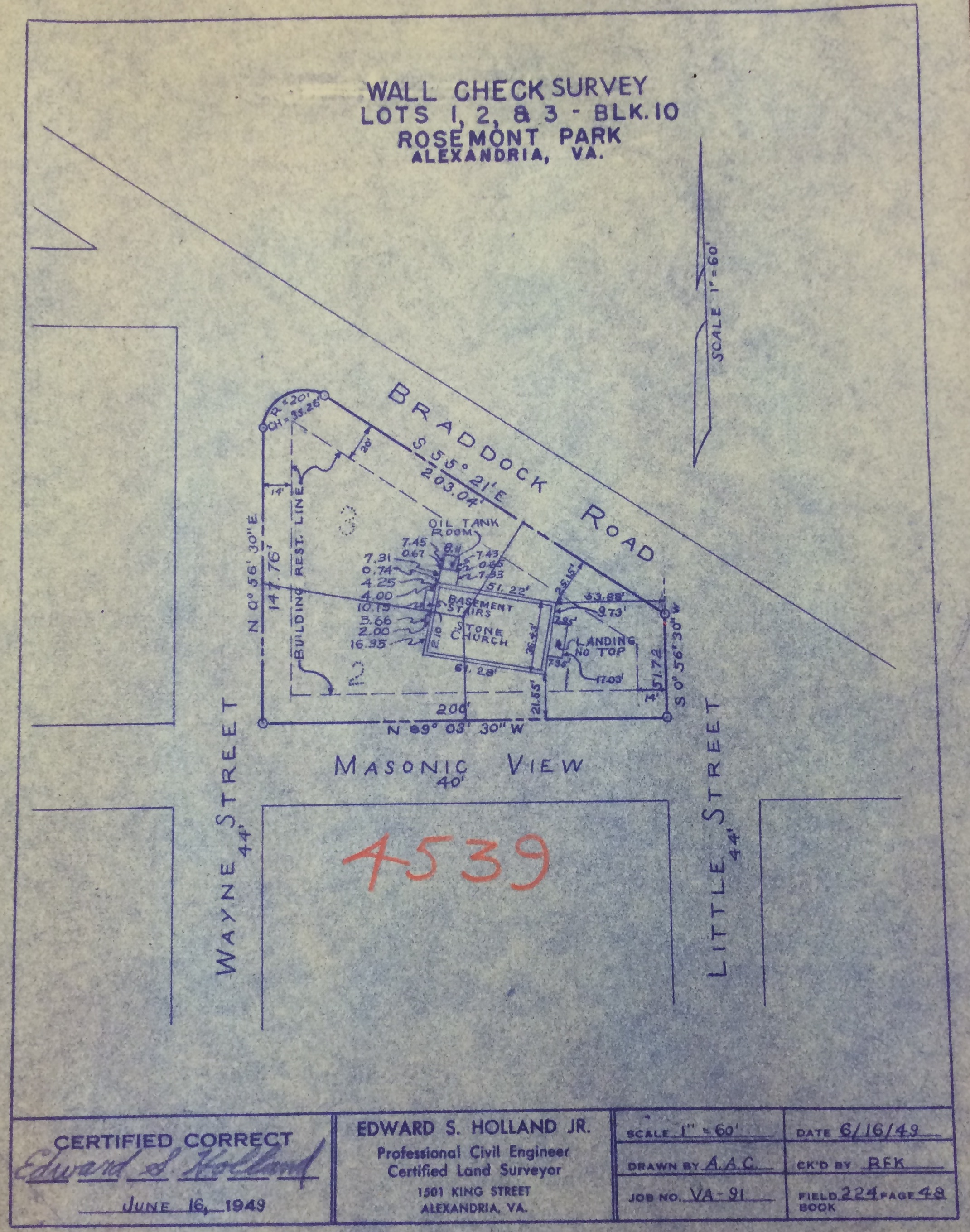 Alexandria Church of Christ Survey, 1949