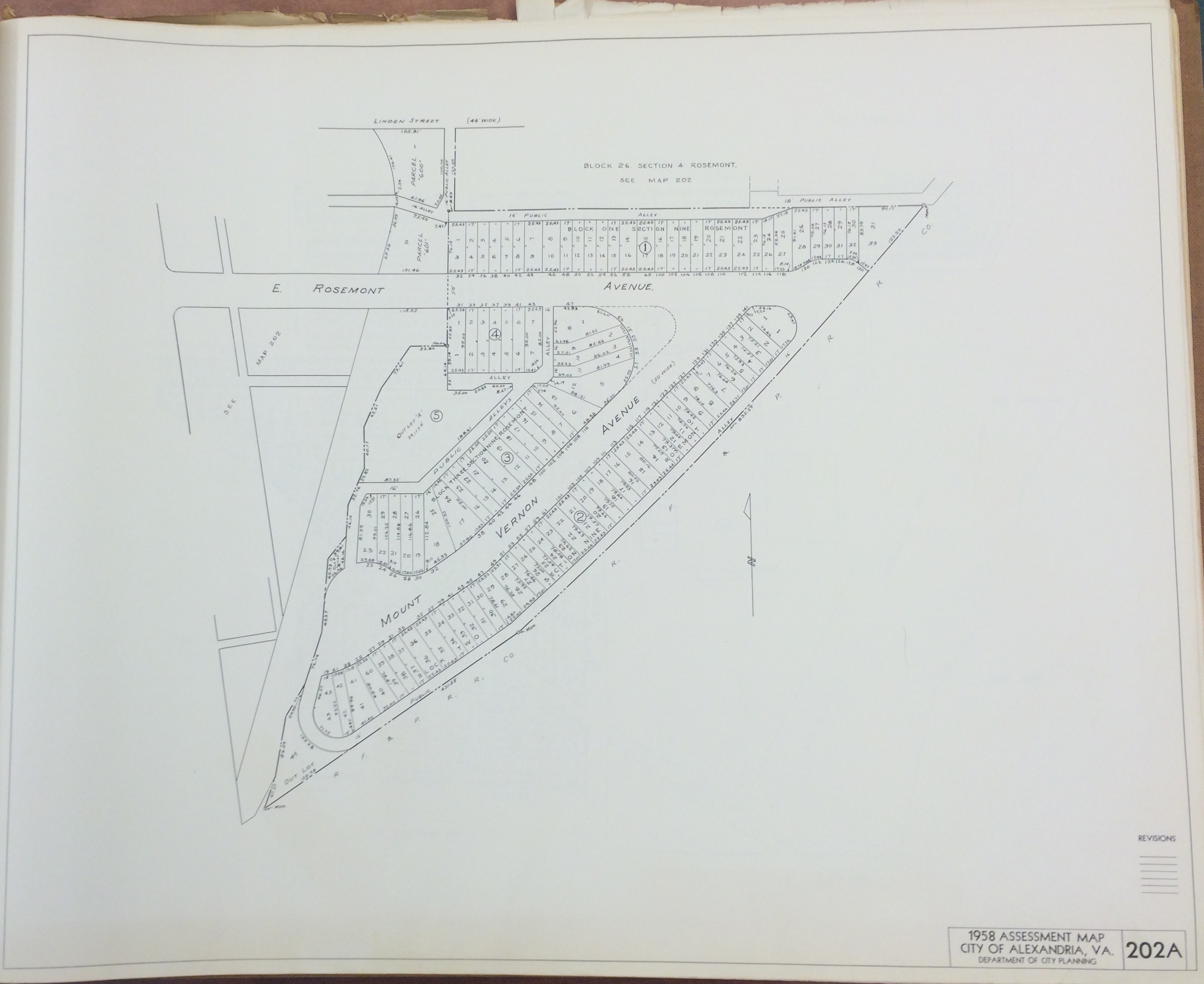 1958 Real Estate Assessment Map 202A