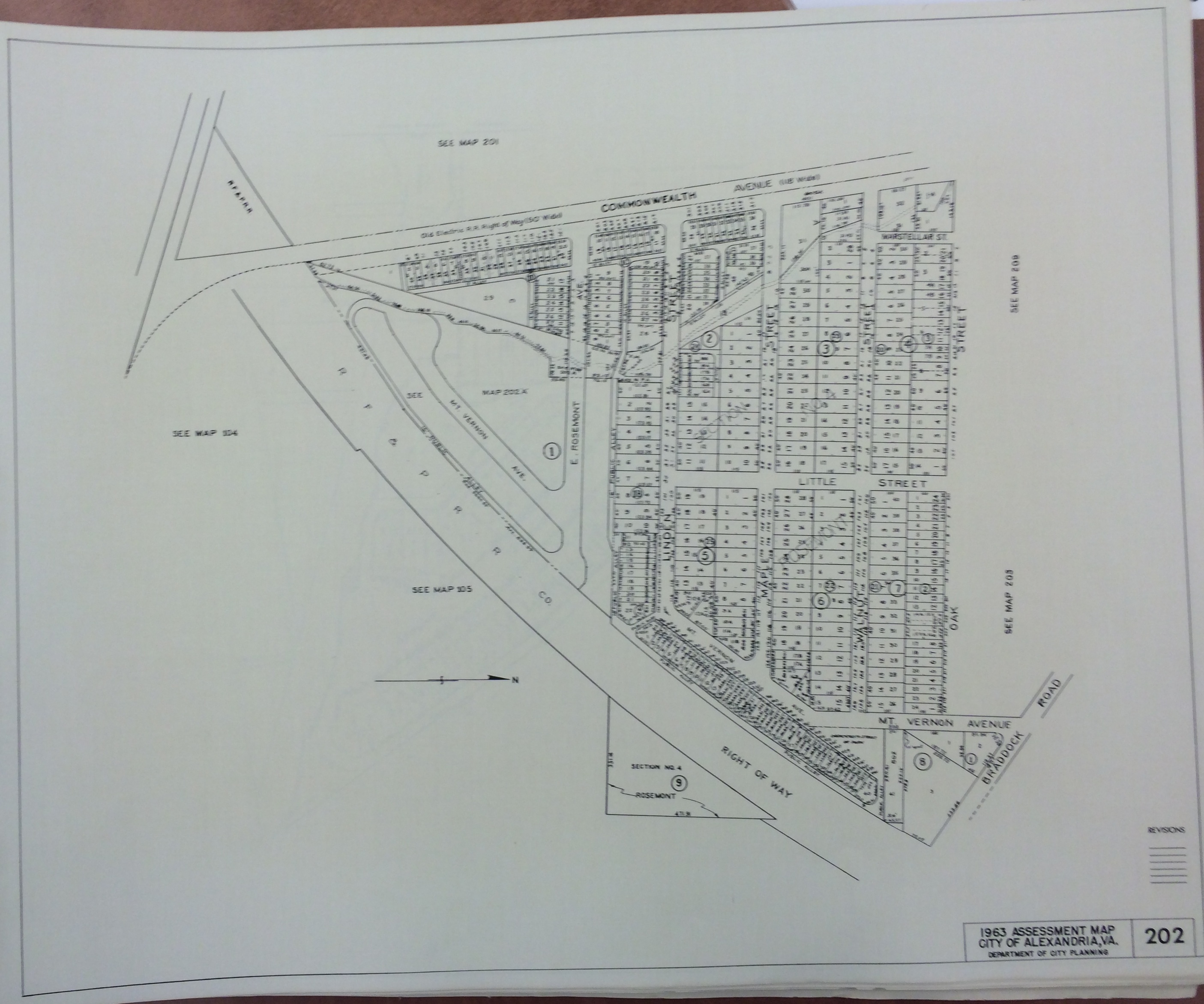 1963 Real Estate Assessment Map 202