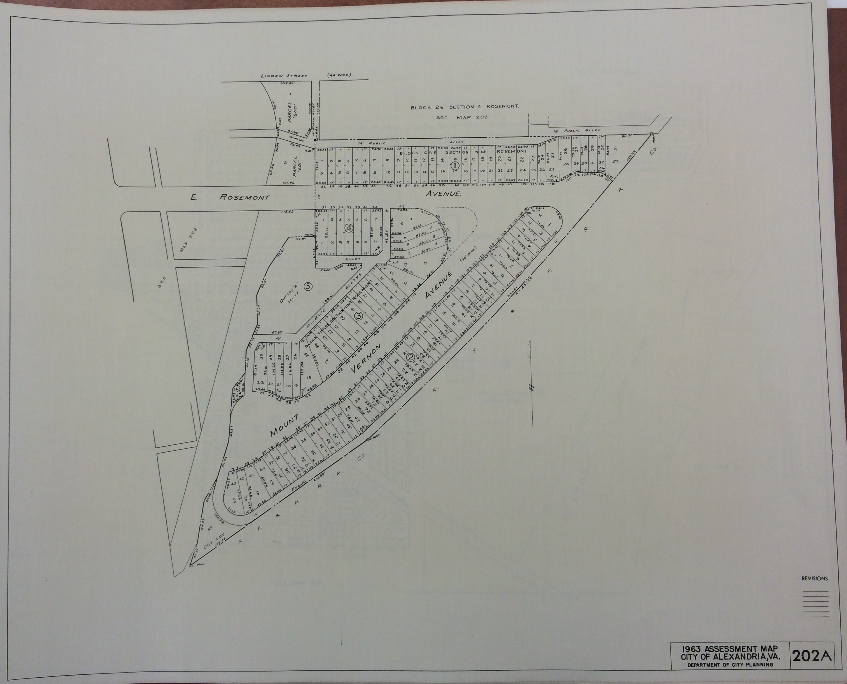 1963 Real Estate Assessment Map 202A