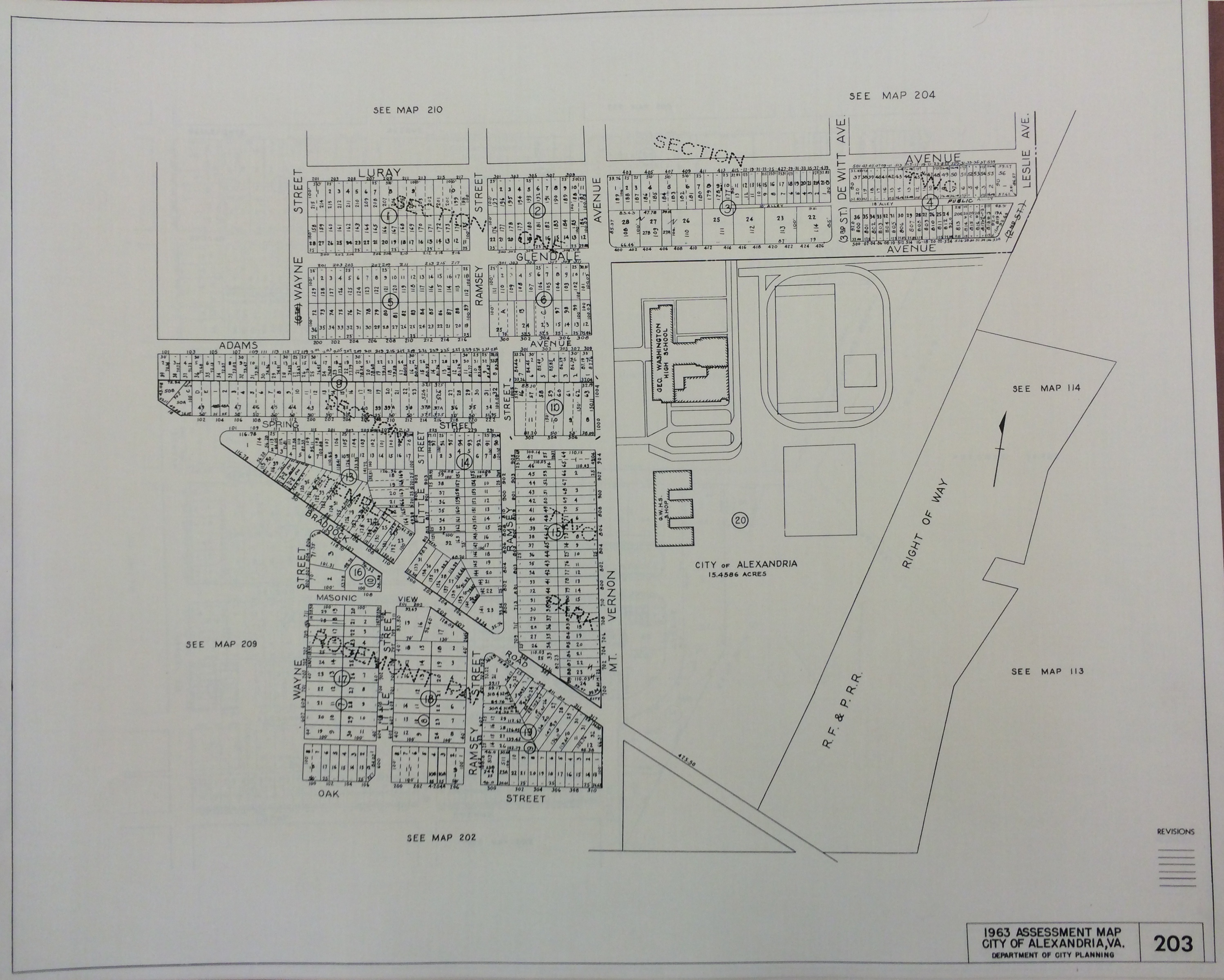 1963 Real Estate Assessment Map 203