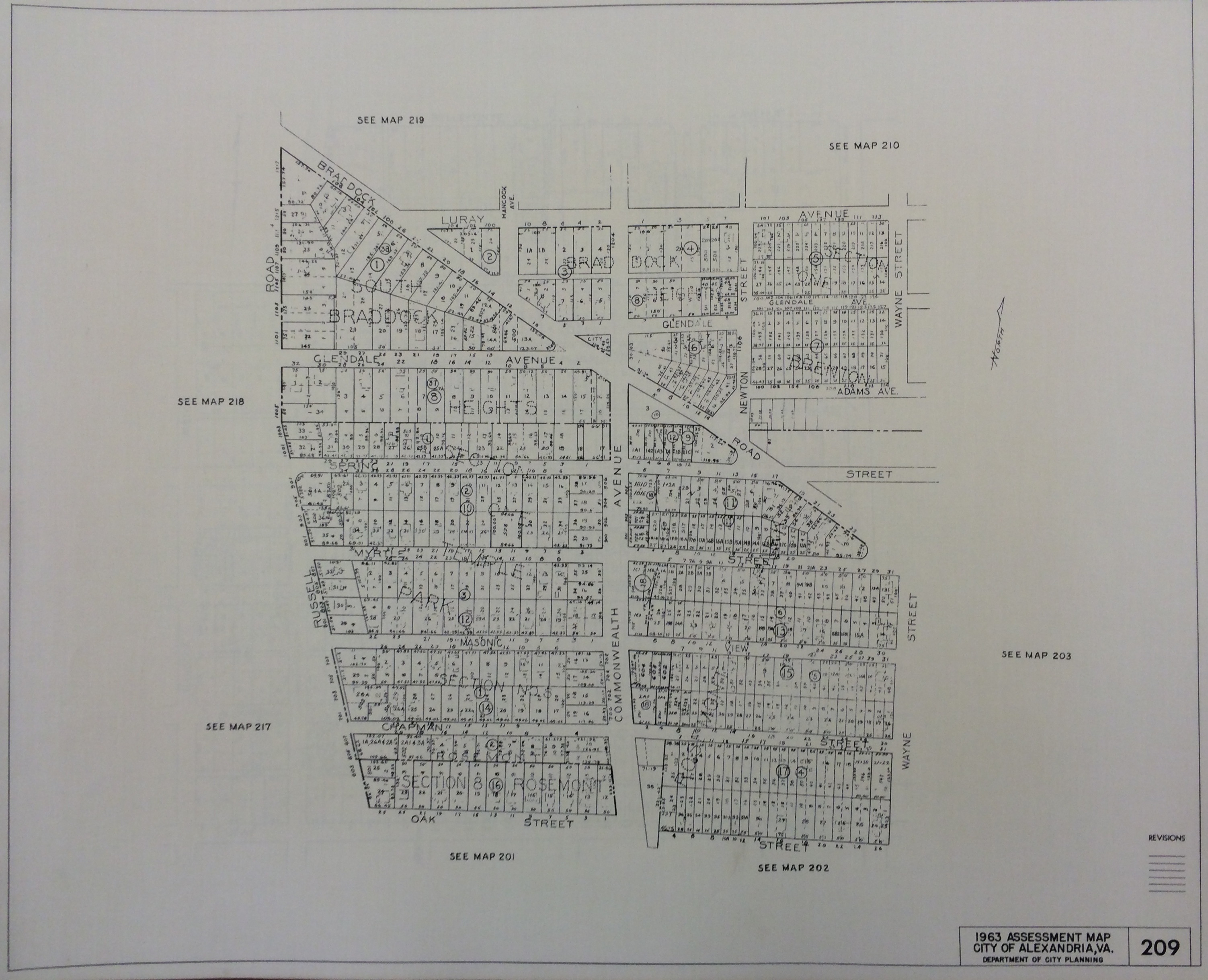 1963 Real Estate Assessment Map 209