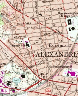 USGS Topographical Map Excerpt, 1965 (updated 1983)