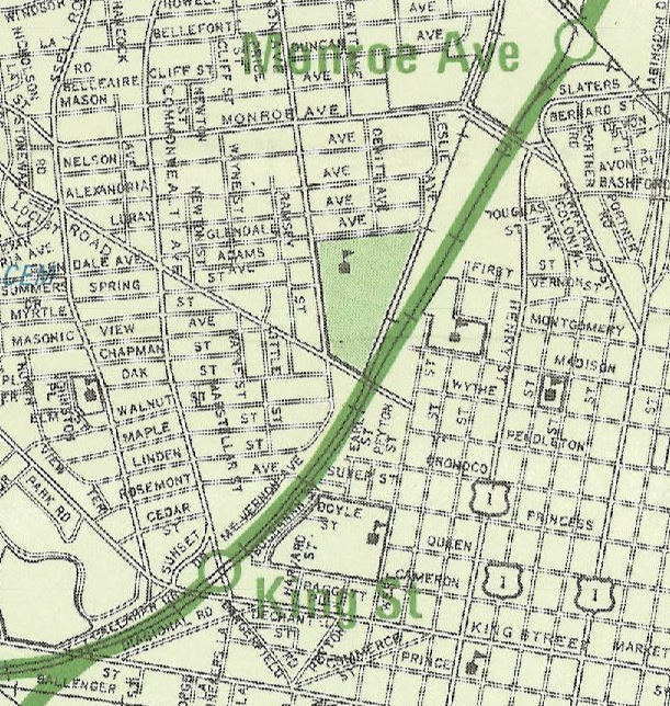 1968 Metro Planning Map Excerpt