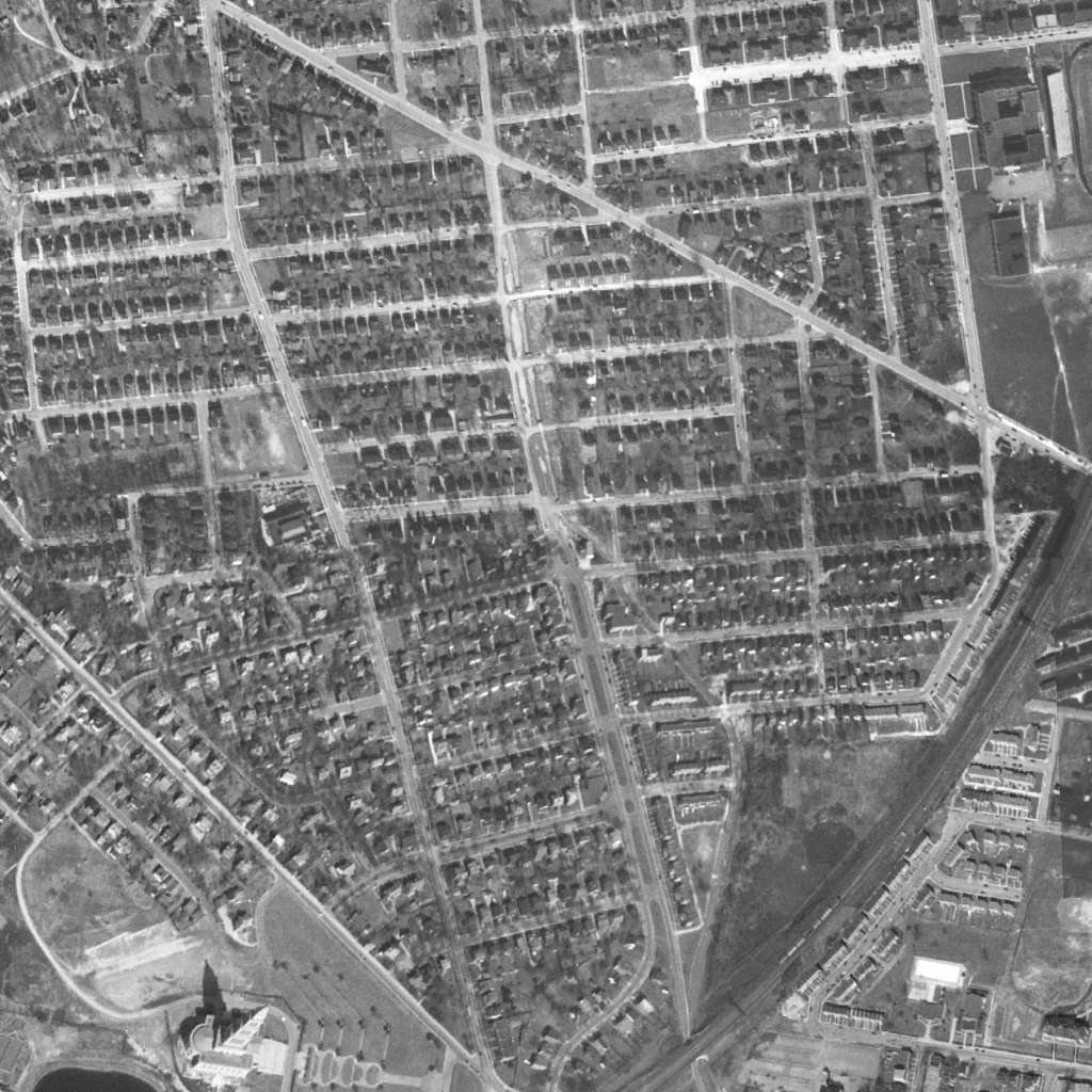 Rosemont aerial view, 1949