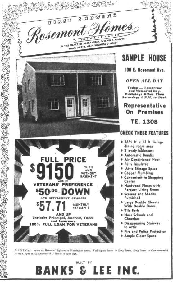 Washington Post Ad - May 28, 1950