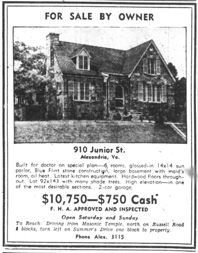 Washington Star Ad - July 13, 1940