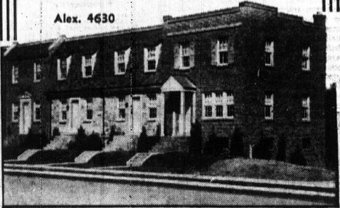 Unit block of East Linden Street, 1938