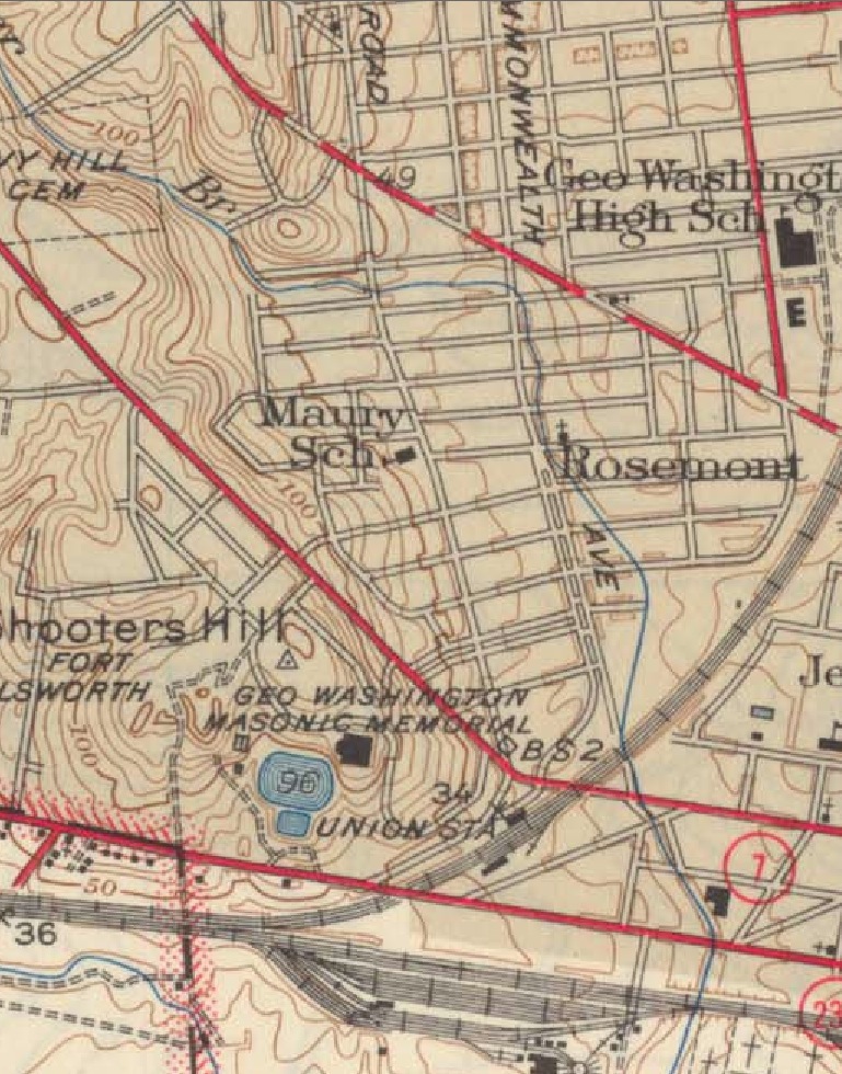 USGS Topographical Map Excerpt, 1945